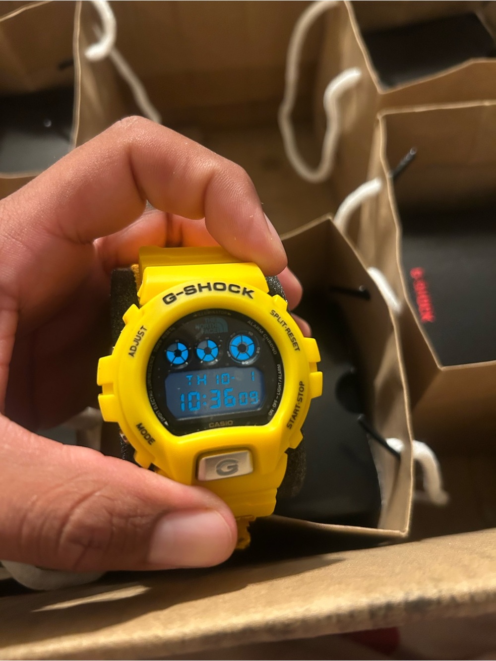 The North Face Yellow Digital Sports Watch